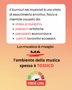 cause burnout musicisti